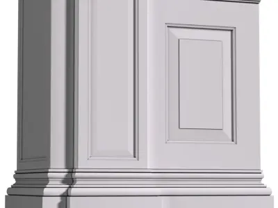 Traditional Interior Arched Opening Arched doorway Door Portal 3D model