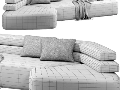 Rift sofa by Patricia Urquiola 3D model