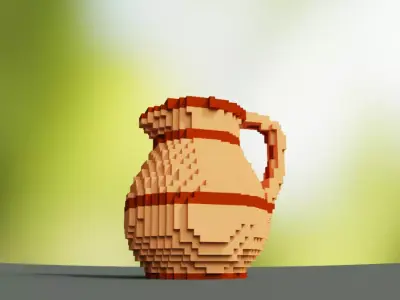 Voxel Pitcher 3D model