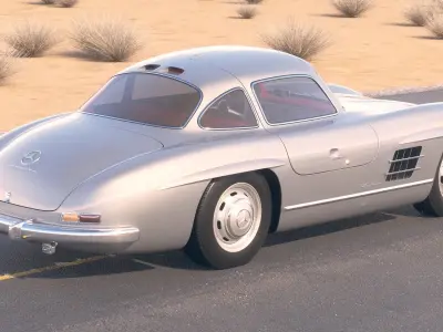 Mercedes 300SL Gullwing w198 1955 3D model