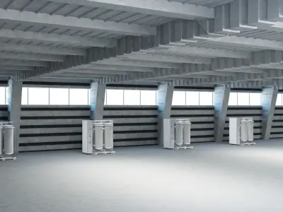 MODEL WAREHOUSE 3D model empty room in building 3D model