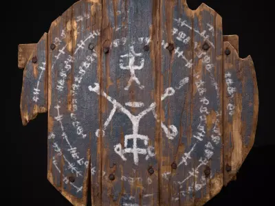 BW Incantation Norse Coat of Arms Low-poly 3D model