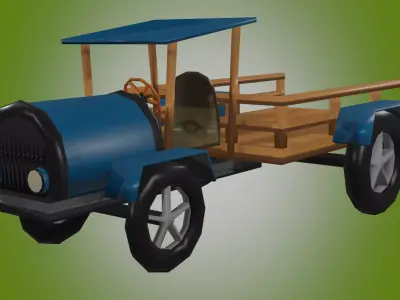 cartoon auto Low-poly 3D model