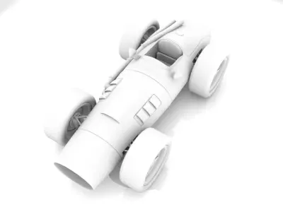 Generic F1 Vintage Car 3D model