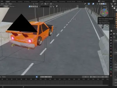 Car Animation with Bridge Free 3D model