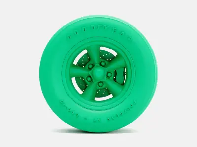 15x8 Torq Thrust D Wheel Goodyear Polyglas Tire 3D print model