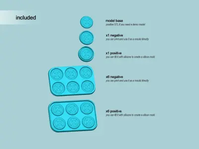 Cookie Mould 09 - Biscuit Silicon Molding 3D print model