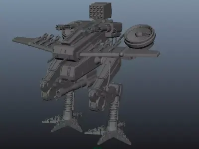 Robot at t Free low-poly 3D model