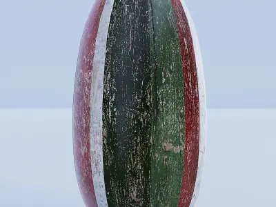 Wooden Decor - Vases and Bowl 3D model