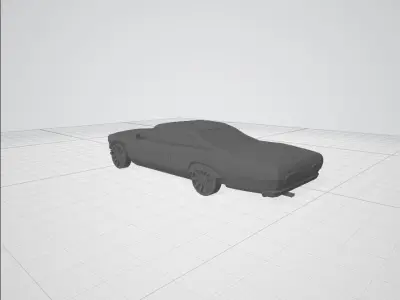 Lowrider car Low-poly 3D model