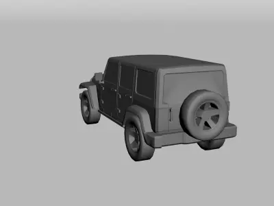 Jeep Wrangler Unlimited 3D print model