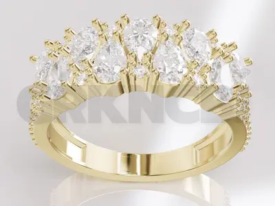 Jewelry Diamond Ring Model RG104 Free 3D print model