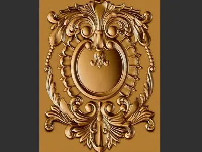 carved panel 3D model