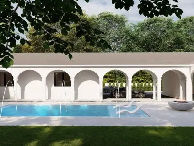 Garden Landscape 3D Model - SketchUp and Lumion Scene Free 3D model