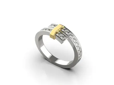 Tiffany Ring 002 3d Model 3D print model