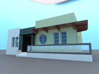 Precasted Modern house design with interior 3D model