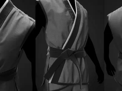 KARATEGI karate uniform 3D model