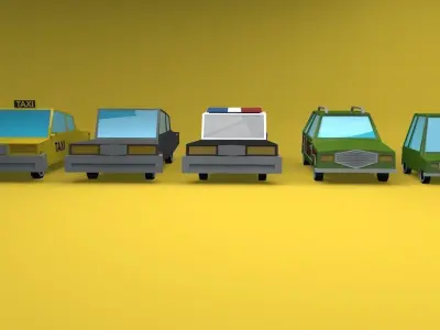 Low Poly Vehicle Pack Volume 2 Low-poly 3D model