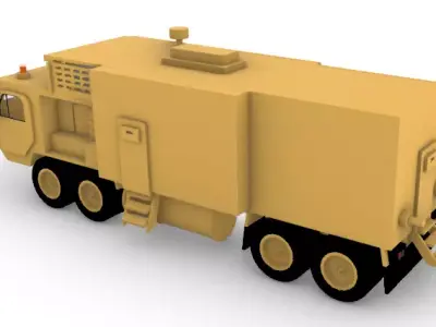 Mobile Steam Turbine Truck 2 Sci-Fi Energy 3D print model