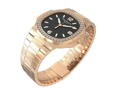Patek Philippe Nautilus Ladies Watch Low-poly 3D model