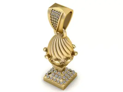 Imperial Royal Crown Egg Pendant 3d Printable Model  3D print model