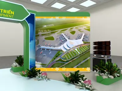 indoor exhibition booth 3D model