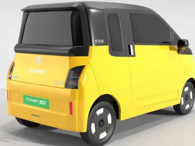 MG Comet Electrick Car Yellow 3D model