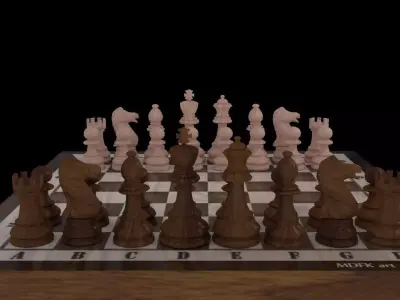 Chess Board 3D model