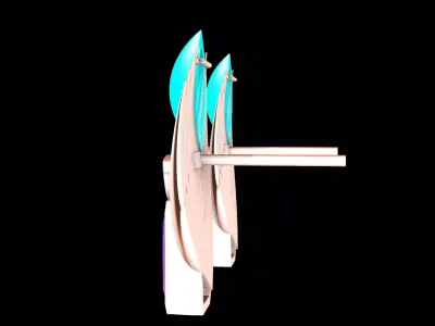 trillion Emerald cut Earrings 3D print model