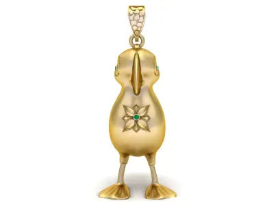 Golden Duck Pendant 3D print model