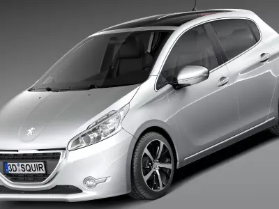 Peugeot 208 5-door 2013 3D model