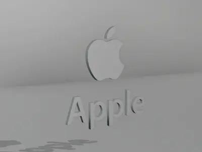 Apple 3D logo Low-poly 3D model