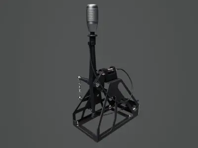 Short Shifter 01 - Variation A - Gray Low-poly 3D model