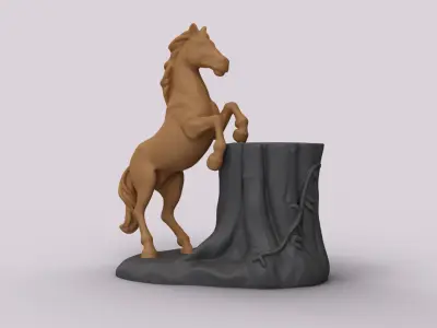Majestic Horse Planter-Pen Holder-Sculpture 3D print model