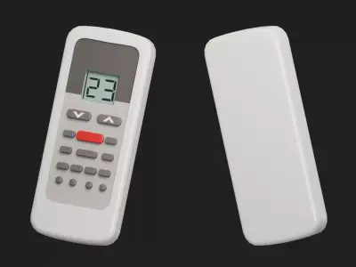 Remote control Low-poly 3D model