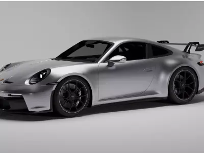 Porsche 911 GT3 2022 Low-poly 3D model