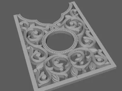 Central decor ornament for furniture 3D model 584