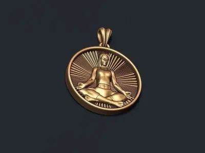 Yoga pendant 3D print model