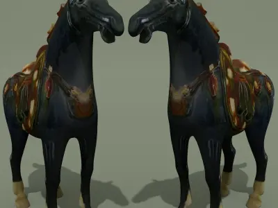 Horse Statuette E 3D model