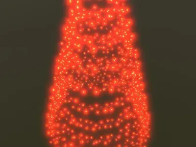 Christmas LED Light Chains Curve-Based Low-poly 3D model