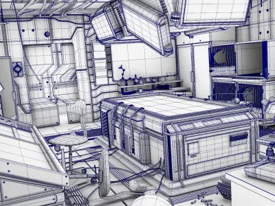 Futuristic Laboratory 3D model