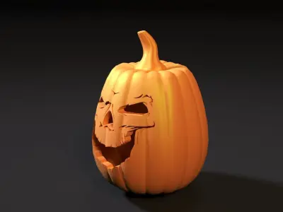 Scary halloween pumpkin 3D print model