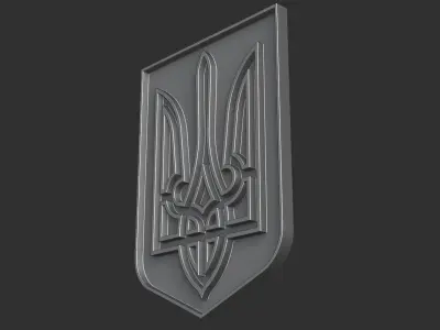 3D Emblem of Ukraine print 3D print model