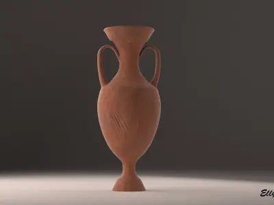 Anfora greek vase Low-poly 3D model