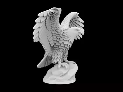 Eagle With Wings Spread 3D Print Model 3D print model