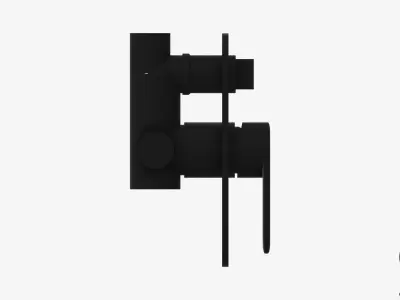 Wall Mixer Tap - Luxury - Chip - Diverter Low-poly 3D model