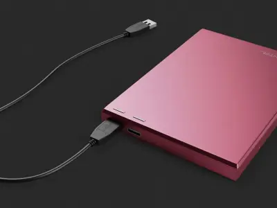 Generic External Hard Drive Portable - Game Ready Low-poly 3D model