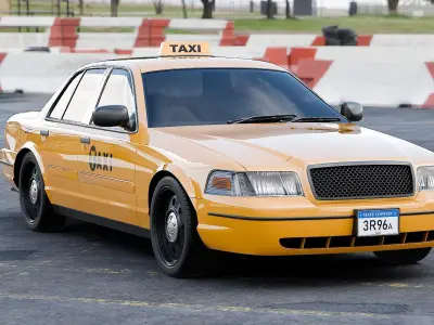 American Taxi Car 3D model