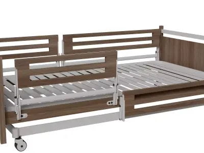 Foldable Mattress Bed Frame Low-poly 3D model
