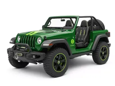 Jeep Wrangler Off Road Concept Low-poly 3D model